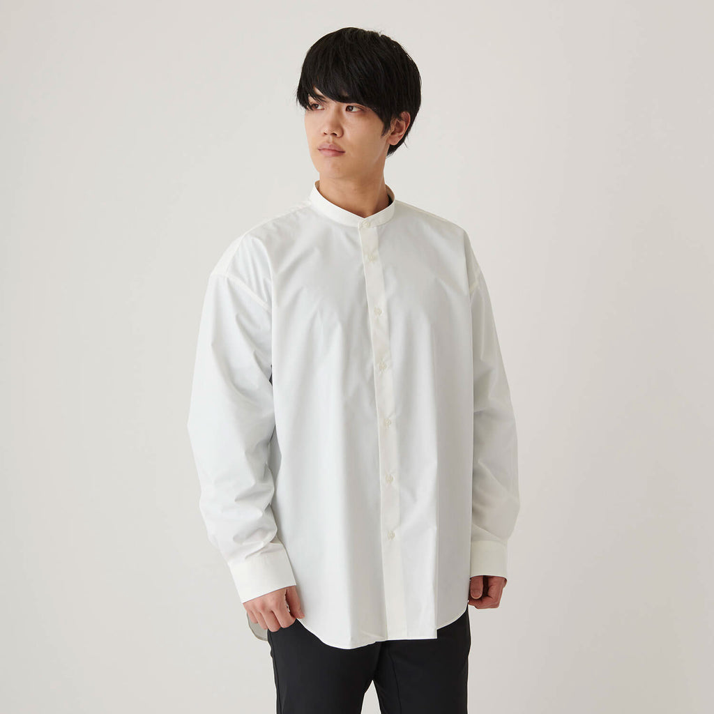 MXP(エムエックスピー)/ロングスリーブ スマートブロードビッグシャツ/ホワイト/UNISEX