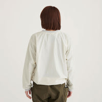 and wander(アンドワンダー)/パーテックスウィンド ロングスリーブT/ホワイト/UNISEX