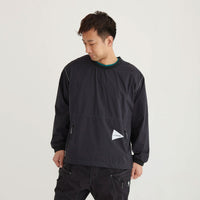 and wander(アンドワンダー)/パーテックスウィンド ロングスリーブT/ブラック/UNISEX