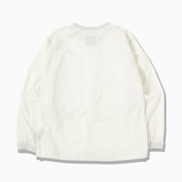 and wander(アンドワンダー)/パーテックスウィンド ロングスリーブT/ホワイト/UNISEX