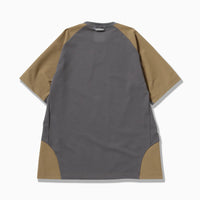 and wander(アンドワンダー)/ハイブリッドベースレイヤー ショートスリーブT/ダークベージュ/UNISEX
