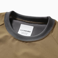 and wander(アンドワンダー)/ハイブリッドベースレイヤー ショートスリーブT/ダークベージュ/UNISEX