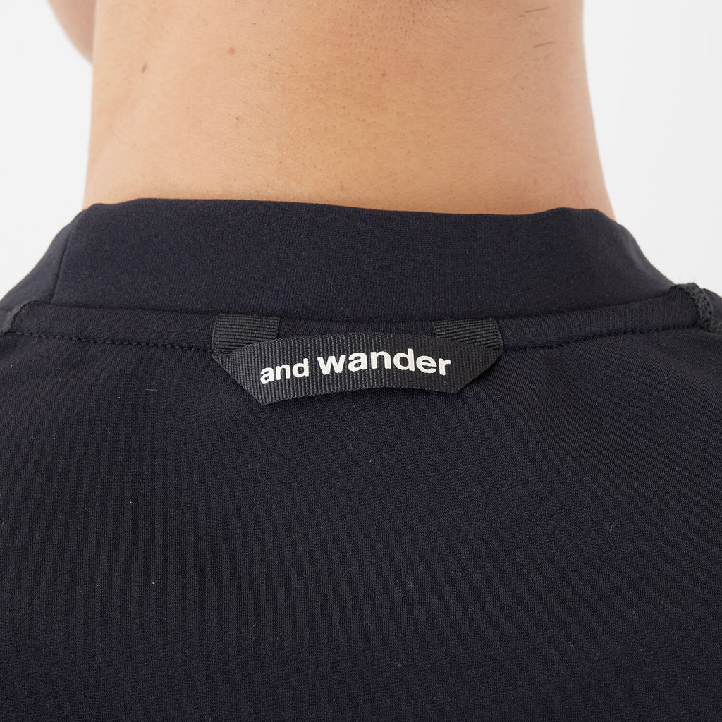 and wander（アンドワンダー）/ハイブリッドウォームポケットロングスリーブティー/MENS