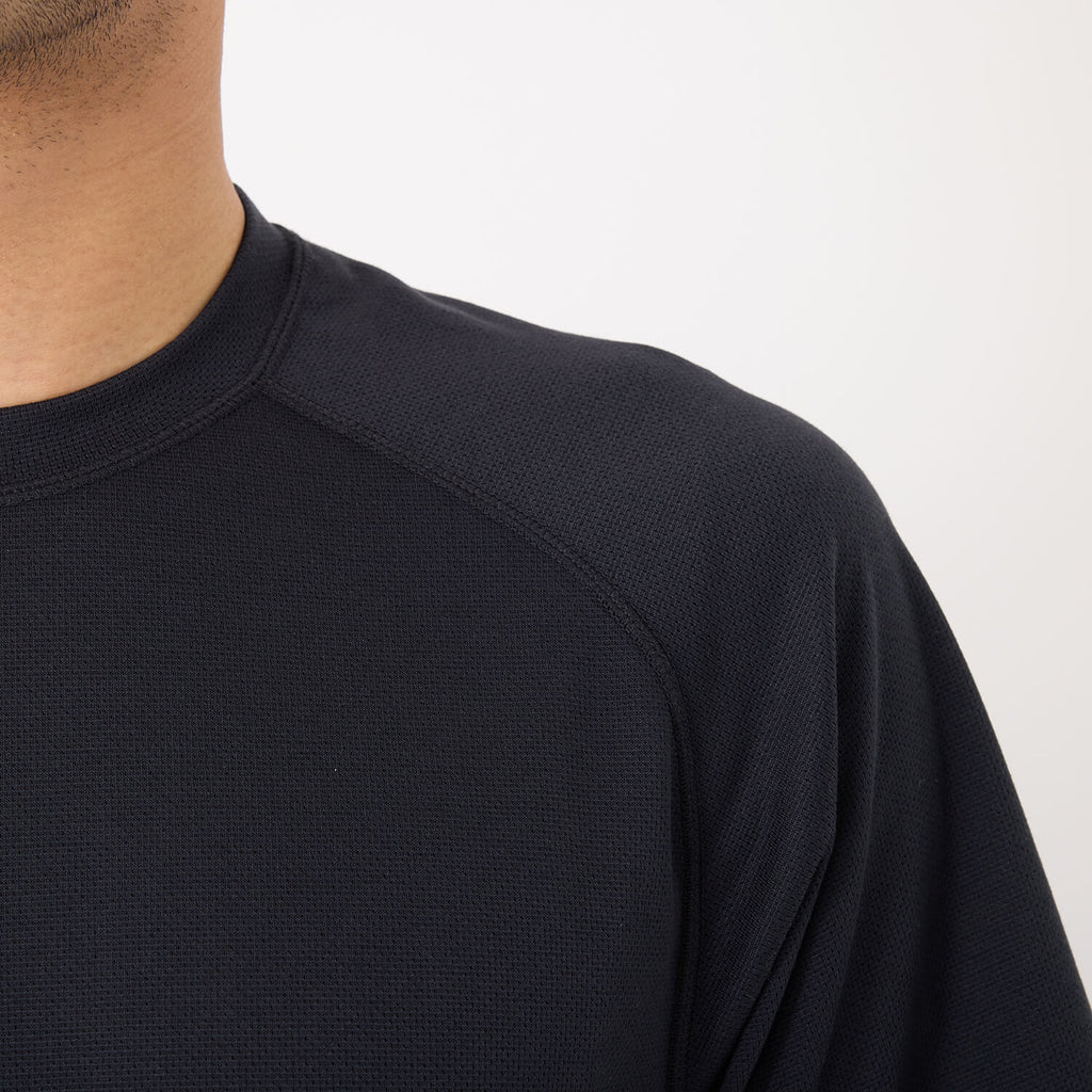 and wander（アンドワンダー）/ドライジャージーラグランショートスリーブ/MENS