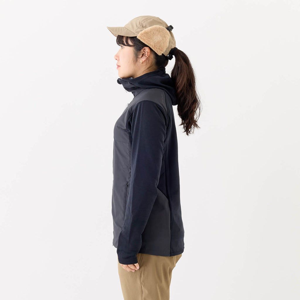 モデル 157cm　着用サイズ：S　着用カラー：ブラック