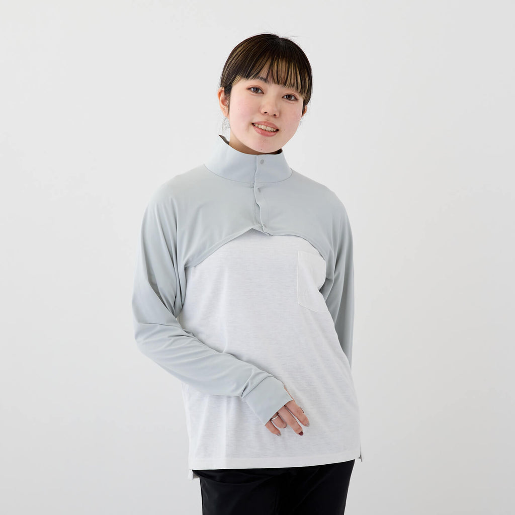 モデル 157cm　着用サイズ：S　着用カラー：ライトグレー