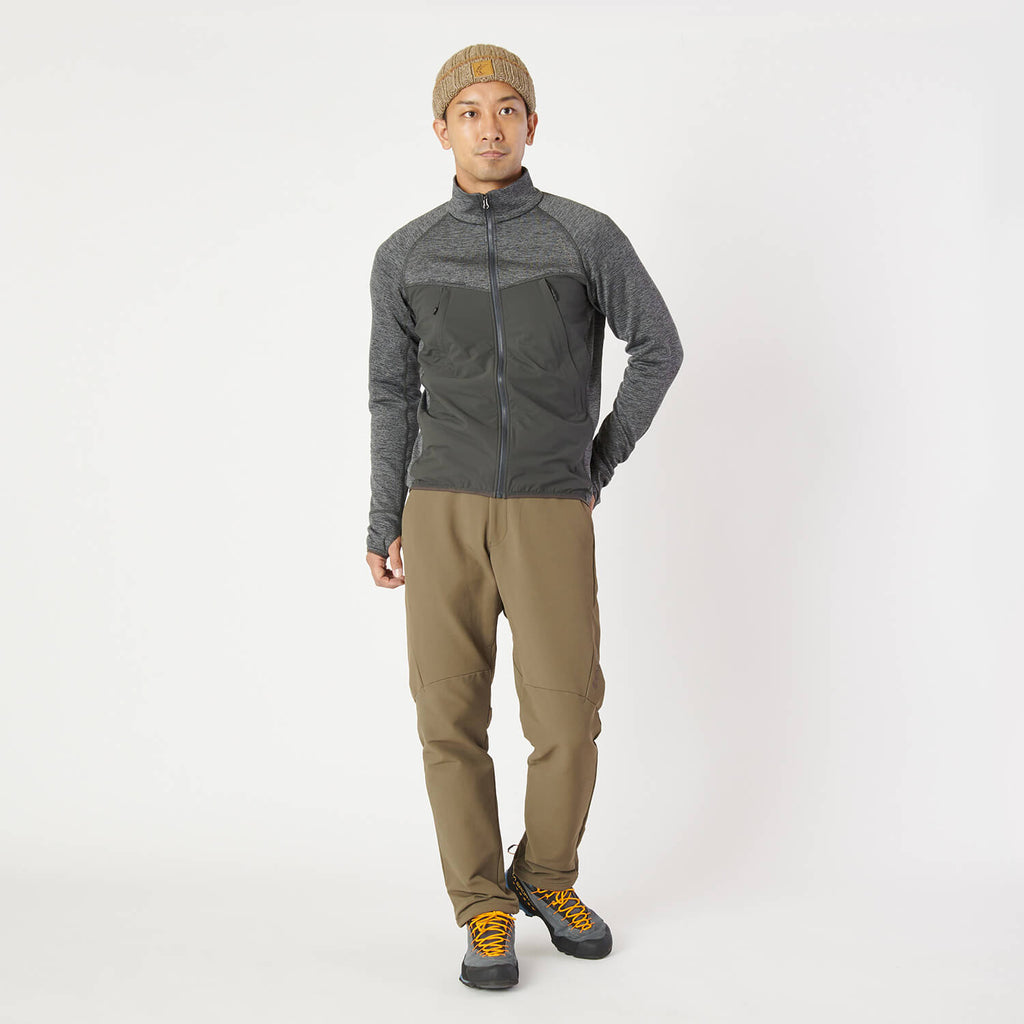 モデル 178cm　着用サイズ：M　着用カラー：ダークブラウン