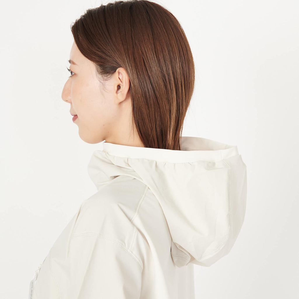and wander（アンドワンダー）/クールタッチポケットフーディ/WOMENS