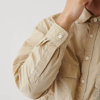 and wander（アンドワンダー）/コーデュラタイプライターロングスリーブオーバーシャツ/UNISEX