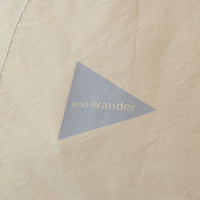 and wander（アンドワンダー）/コーデュラタイプライターショートスリーブオーバーシャツ/UNISEX