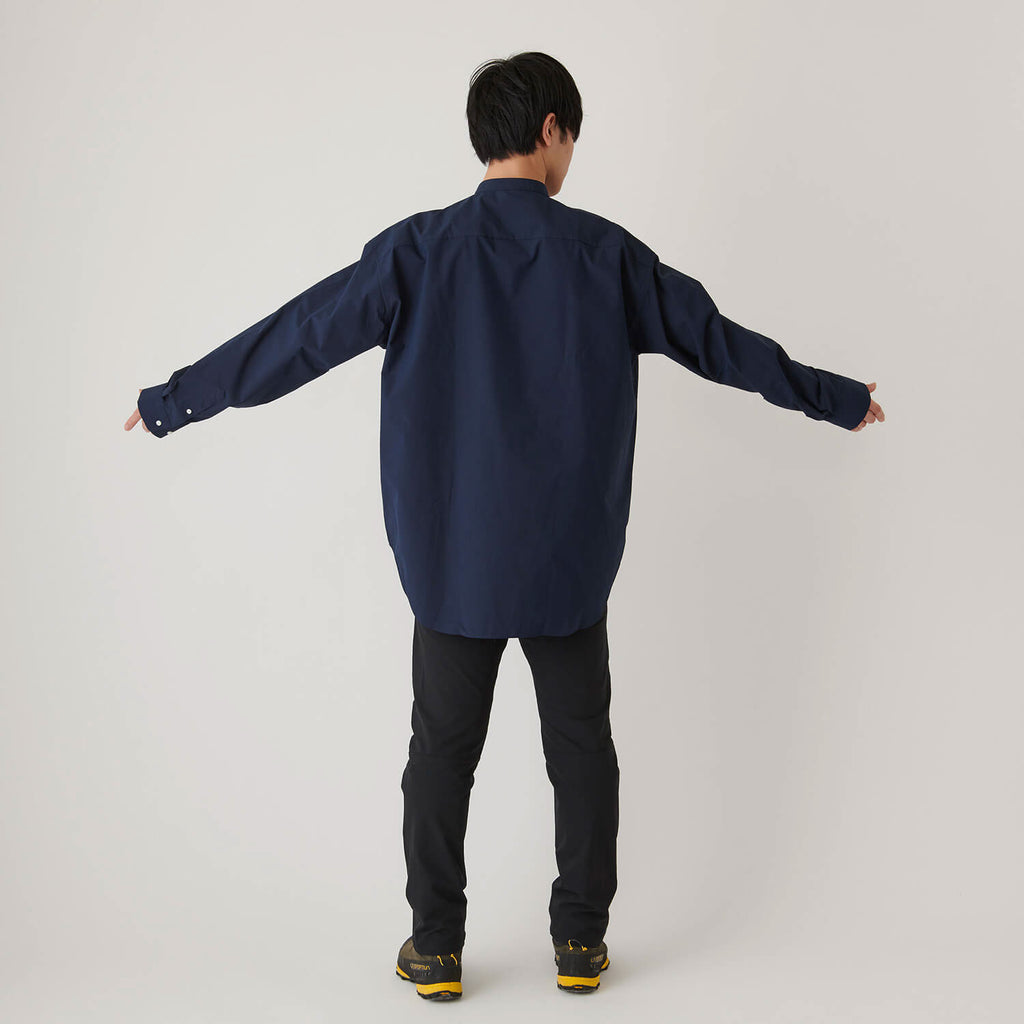 MXP（エムエックスピー）/ロングスリーブ スマートブロードビッグシャツ/ネイビー/UNISEX