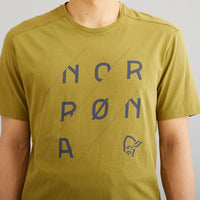 NORRONA（ノローナ）/29コットン スラントロゴTシャツ/カーキ/MENS