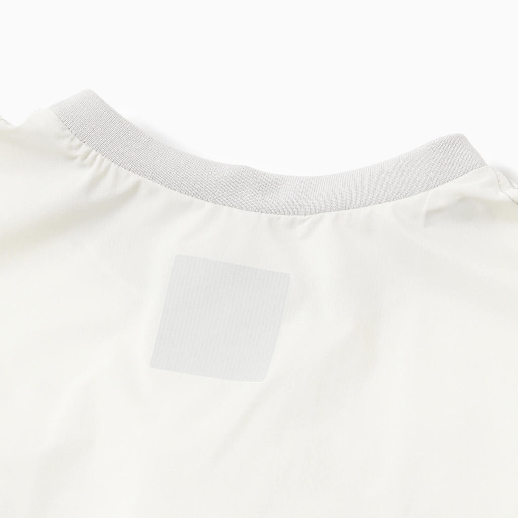 and wander（アンドワンダー）/パーテックスウィンド ロングスリーブT/ホワイト/UNISEX