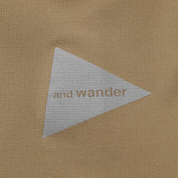 and wander（アンドワンダー）/ハイブリッドベースレイヤー ショートスリーブT/ダークベージュ/UNISEX