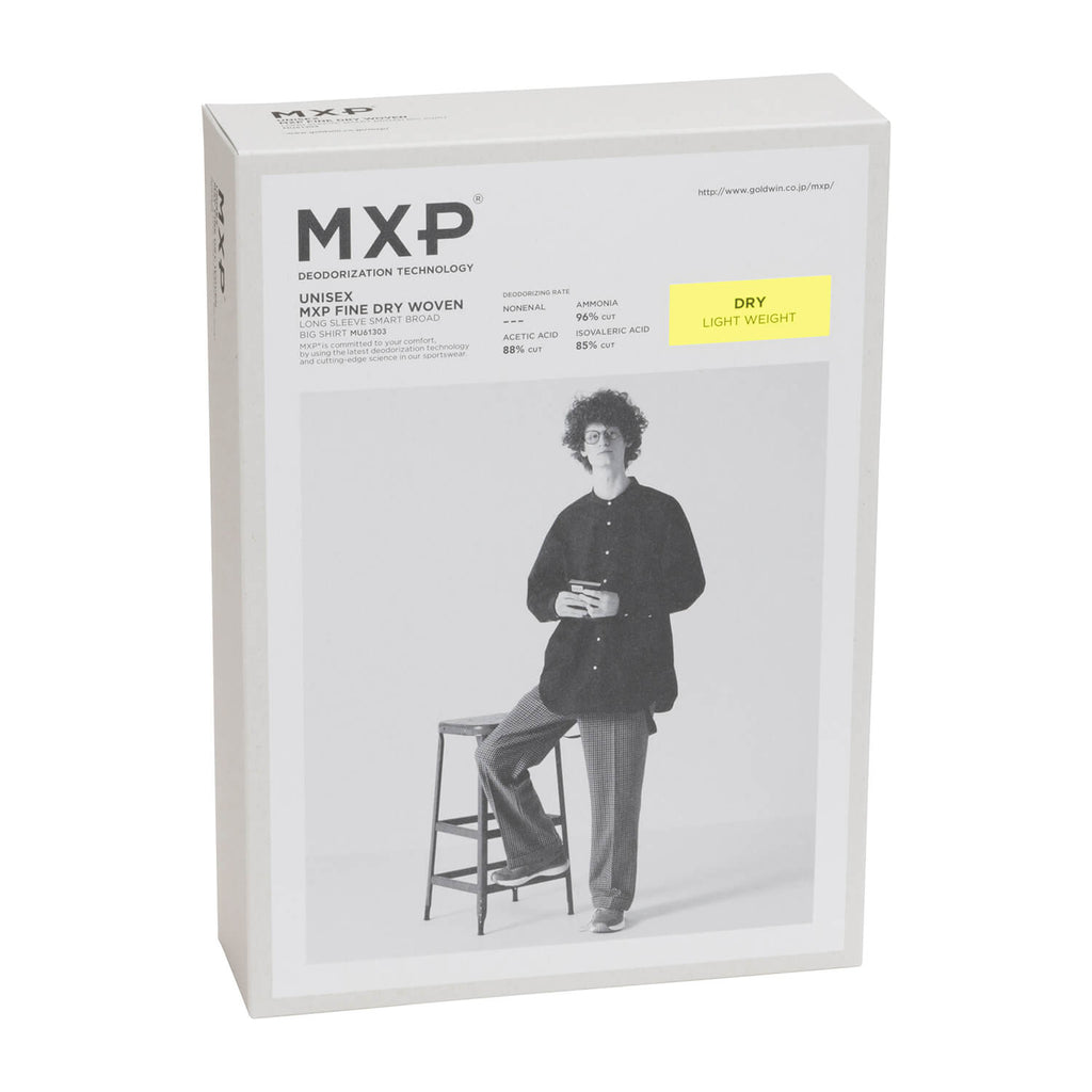 MXP（エムエックスピー）/ロングスリーブ スマートブロードビッグシャツ/ネイビー/UNISEX