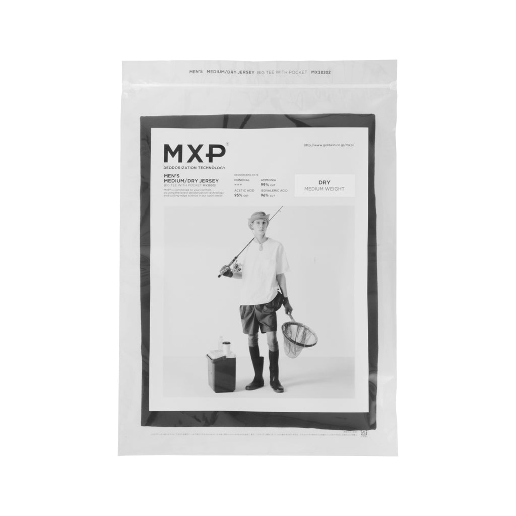 MXP（エムエックスピー）/ビッグティーウィズポケット/ブラック/MENS