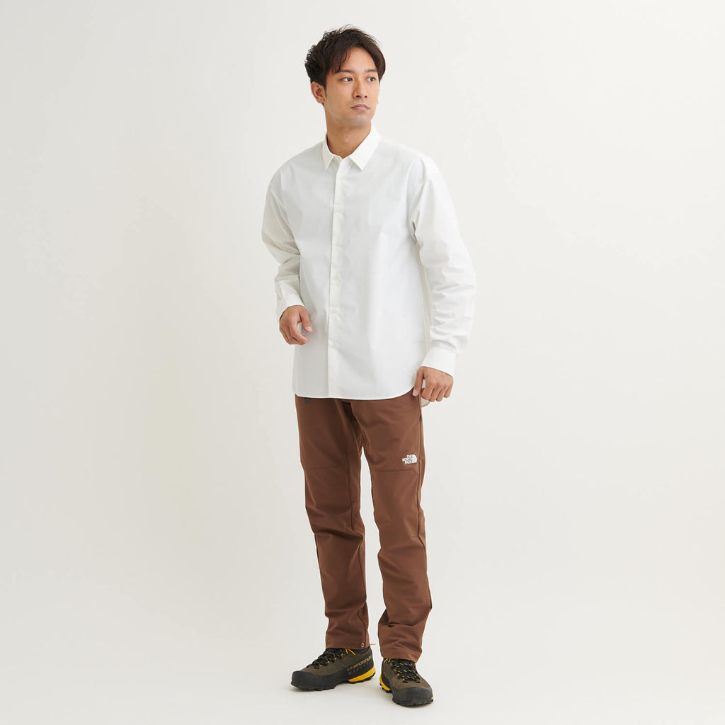 MXP（エムエックスピー）/ロングスリーブ スマートブロードボックスシャツ/ホワイト/UNISEX